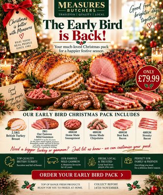 EARLY BIRD CHRISTMAS PACK NEEDS TO BE COLLECTED /DELIVERED BY THE 14th November 2026