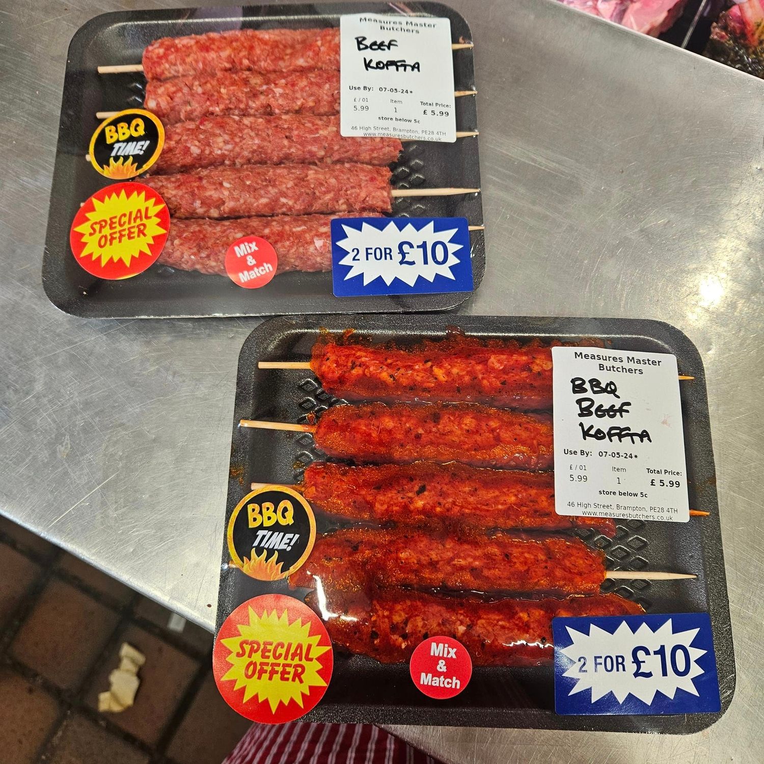 HOME-MADE KOFTA KEBABS £2.00  Each Or 2 Packs Of 4 Koftas For £12.00