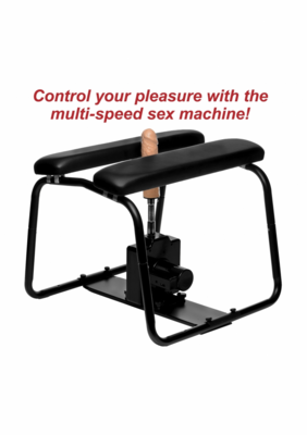 Sex Table Kit Cc Sex Machine 4-in-1 Bangin Bench w / Sex Machine - Black