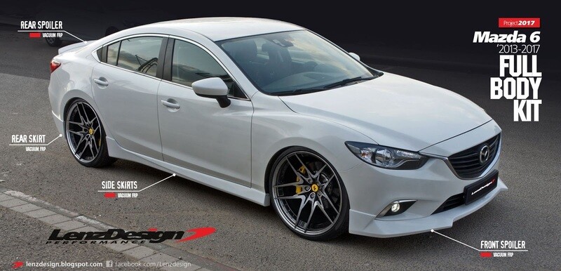Mazda 6 2013-2017 - 4 pcs. Body Kit - Front Spoiler, Side &amp; Rear Skirts