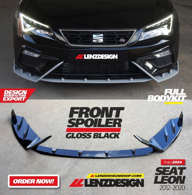SEAT LEON MK3 5F FR FRONT SPOILER Lenzdesign Bodykit 2012-2020