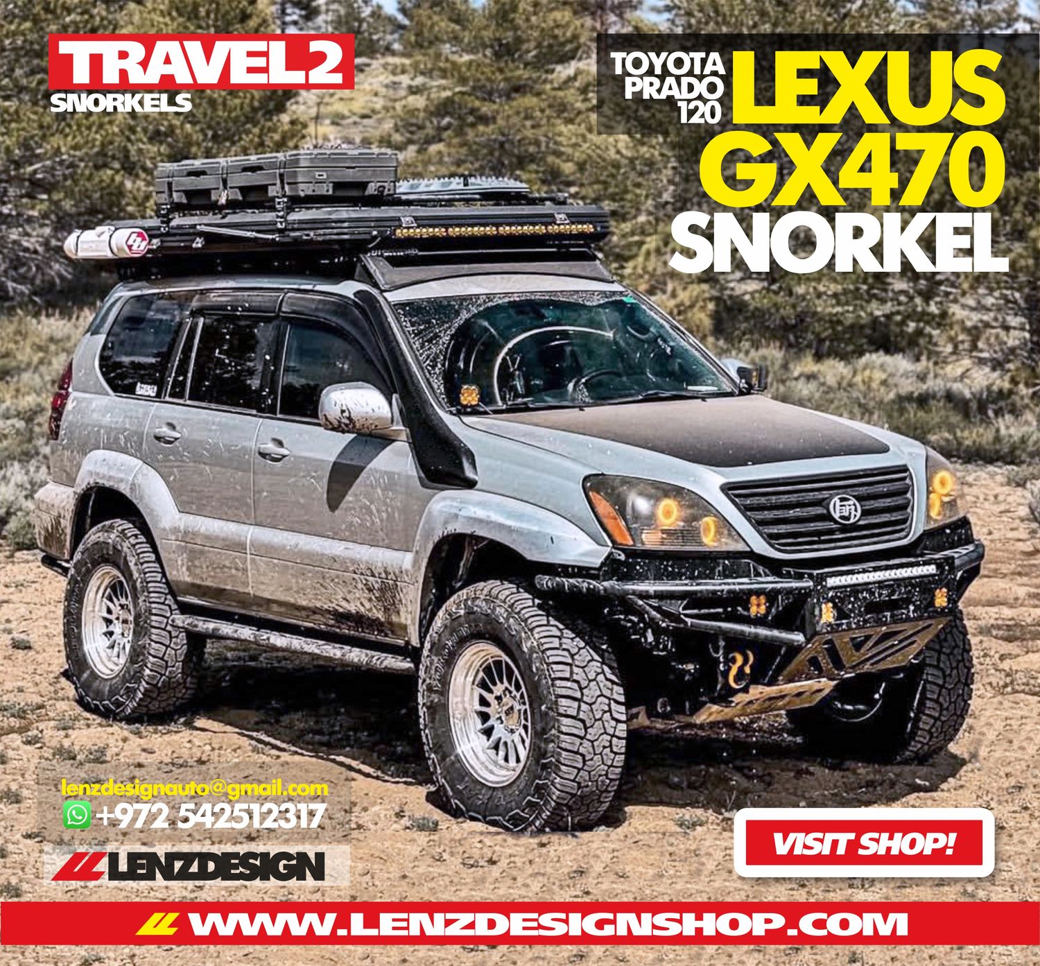 Lexus GX470 - Toyota Prado 120 SNORKEL TRAVEL2 LENZDESIGN