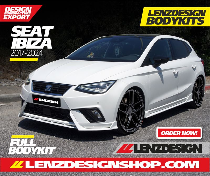 Seat Ibiza 6F Lenzdesign Bodykit - 4PC- Front Spoiler. Side Skirts. Rear Skirt.  2017-2025