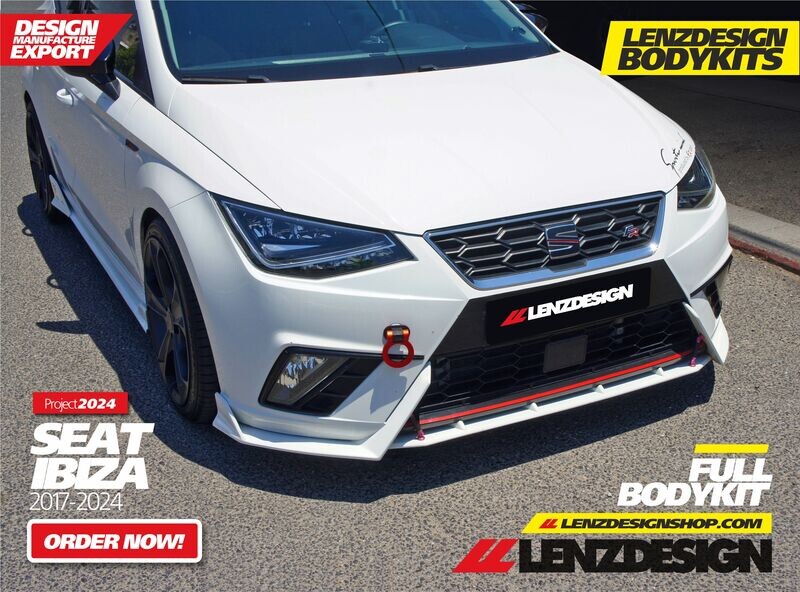 Seat Ibiza 6F Lenzdesign Bodykit - Front Spoiler. Side Skirts. 2017-2025