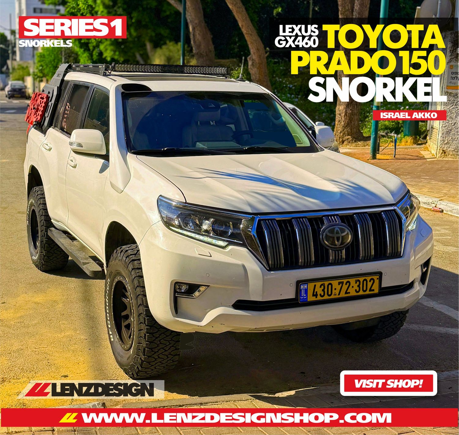 Lexus GX460 / Toyota Prado 150 SNORKEL SERIES1 LENZDESIGN