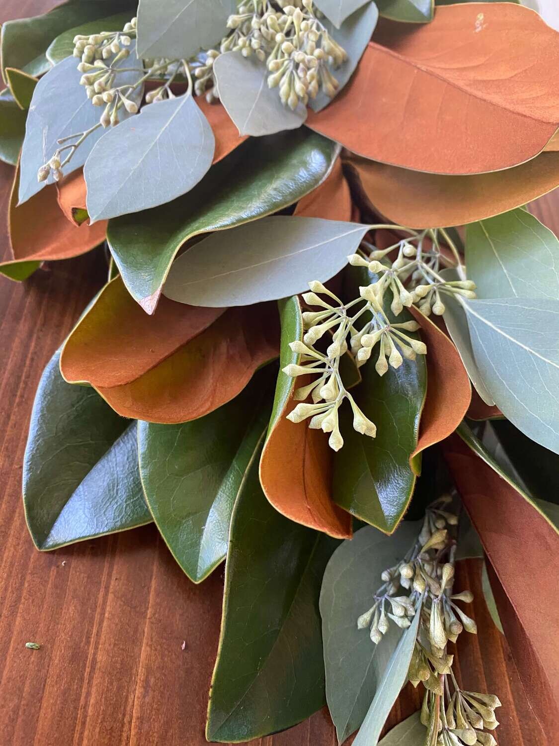 Premium Garland - Magnolia with Eucalyptus