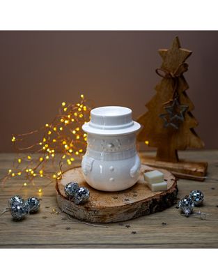 Wax Melt Burner : SNOWMAN (WHITE)