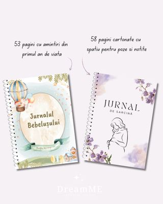 Set Jurnalul Bebelușului + Jurnalul de sarcină DreamME