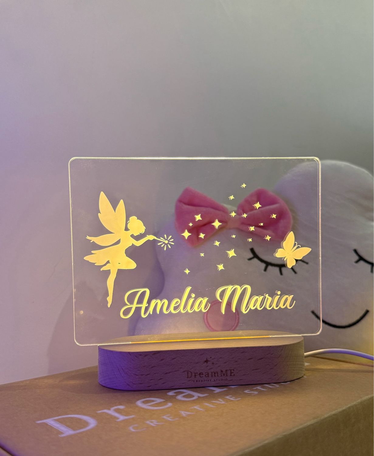 Lampă de veghe “Fairy” personalizată cu nume 💕