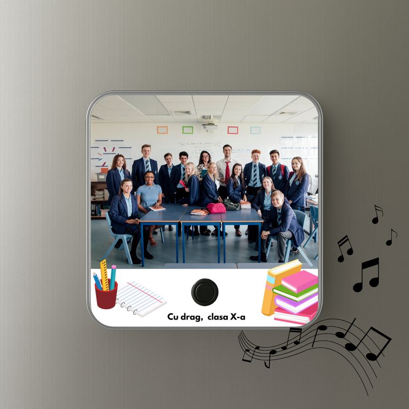 Magnet personalizat DreamME cu poză și melodie/vocal pentru profesori