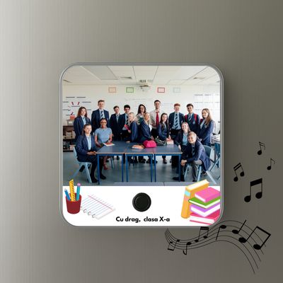 Magnet personalizat DreamME cu poză și melodie/vocal pentru profesori