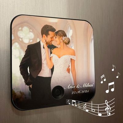 Magnet personalizat DreamME cu poză și melodie/vocal + text