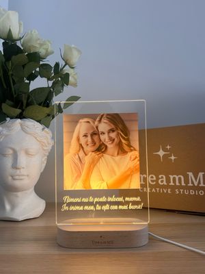 Lampă LED personalizată cu poză