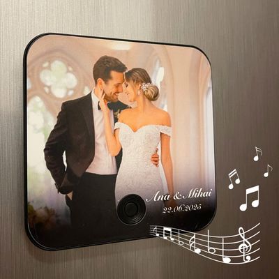 Magnet personalizat DreamME cu poză și melodie/vocal + text