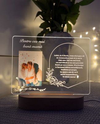 Lampă LED 3D personalizată - Cadou pentru mama 