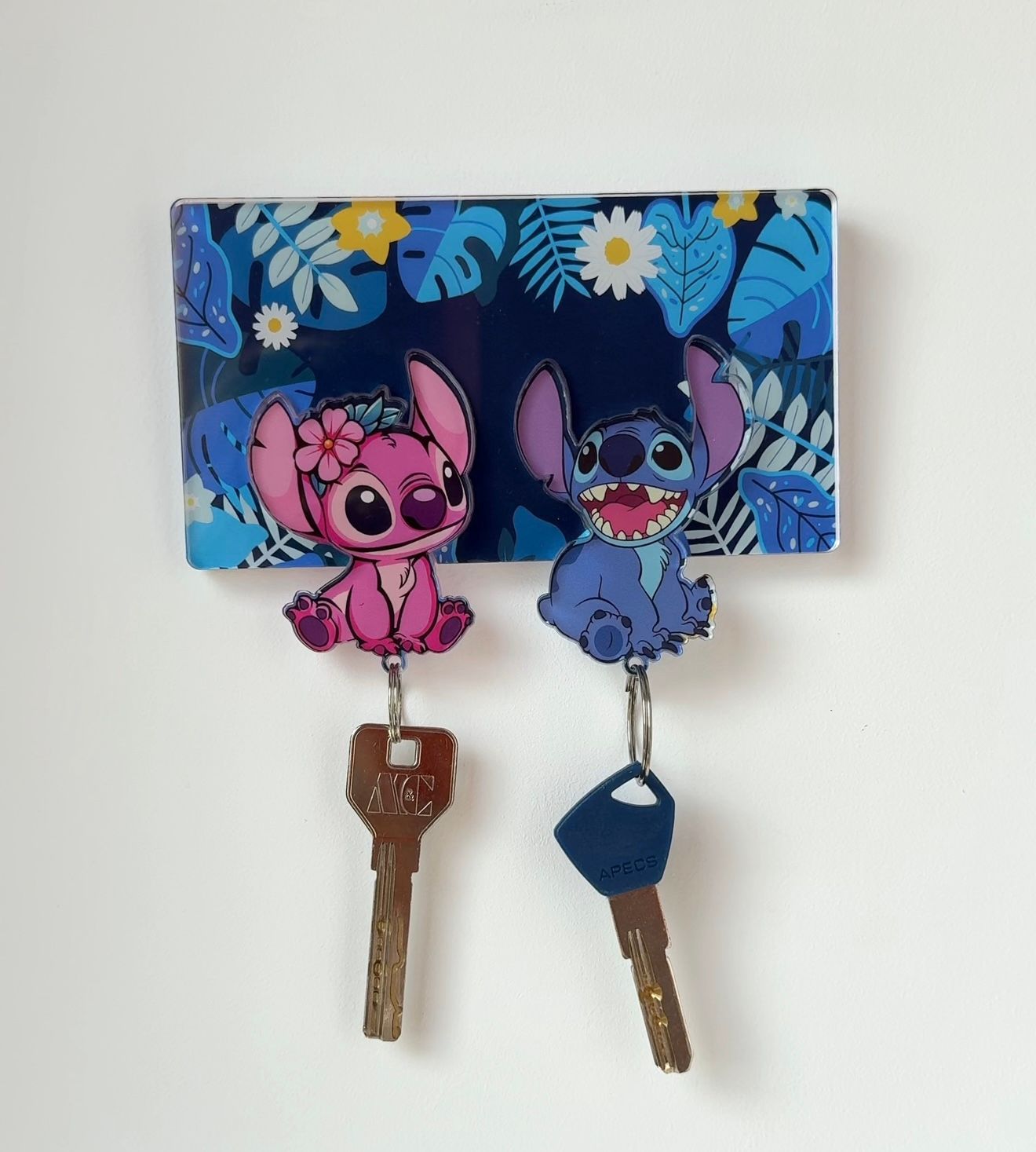 Set Brelocuri Cuplu Stitch &amp; Angel 💙🩷