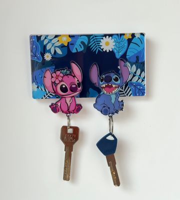 Set Brelocuri Cuplu Stitch &amp; Angel 💙🩷