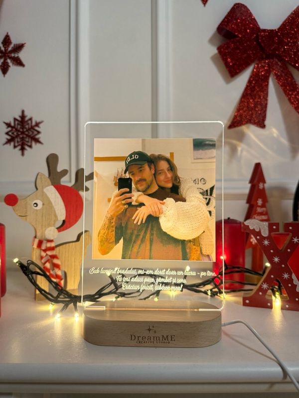 Lampă LED personalizată cu poză