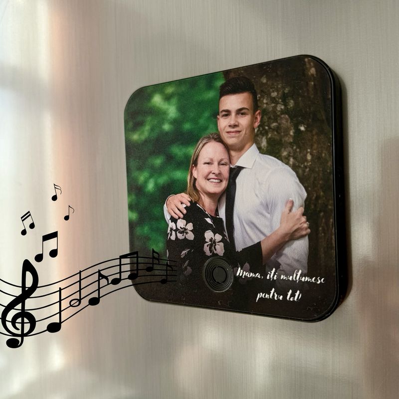 Magnet personalizat DreamME cu poză și melodie/vocal + text