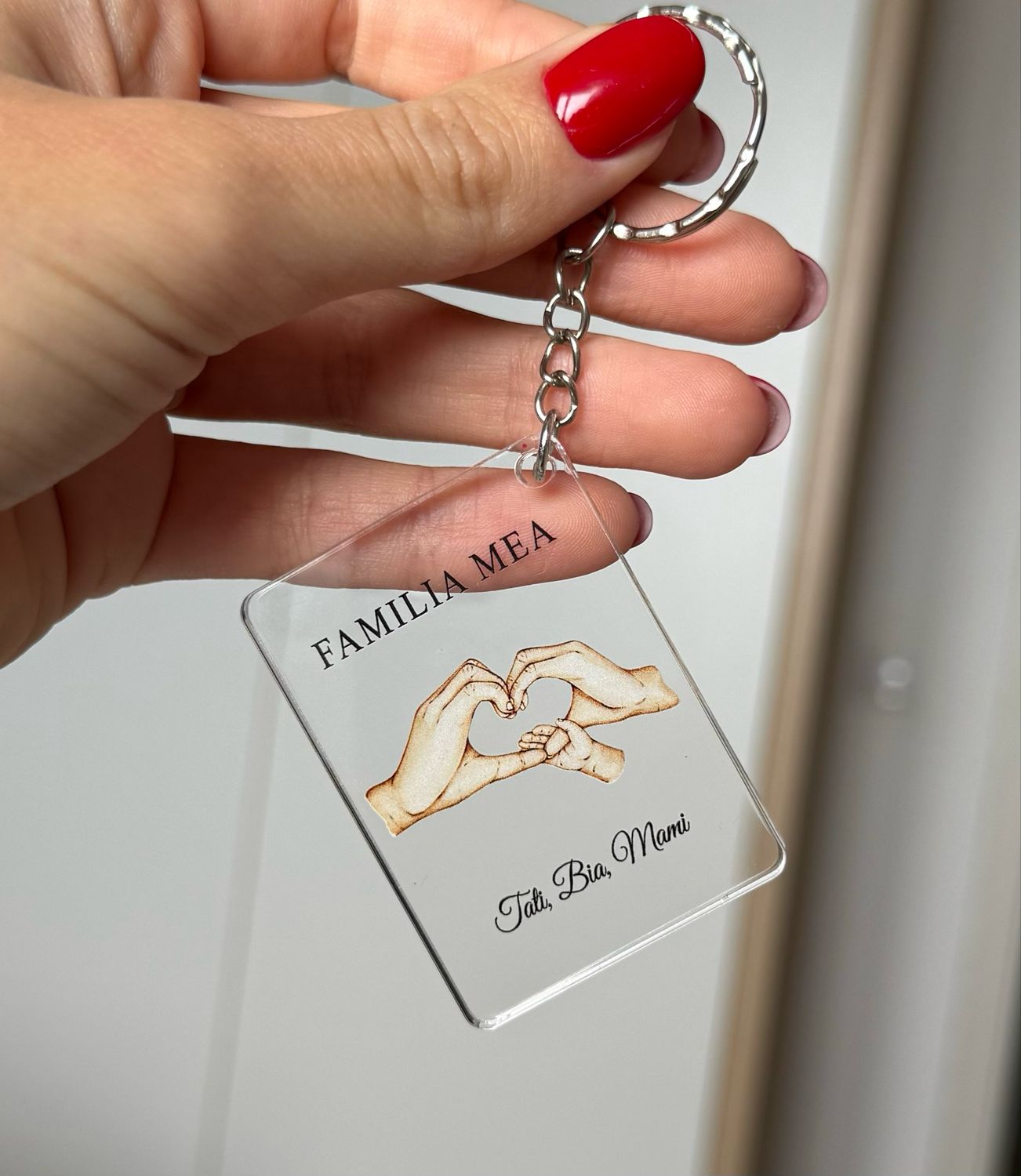 Breloc Personalizat – Familia Noastră ❤️