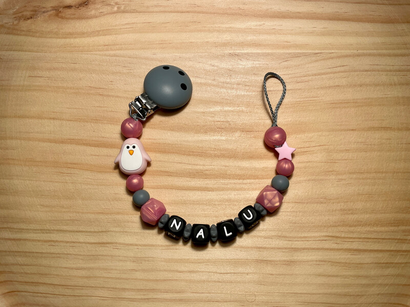 Nuggikette Silikon Pinguin
