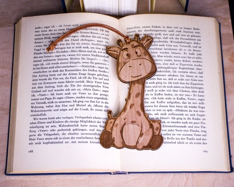 Kirschholz Lesezeichen Kirschholz Lesezeichen "Giraffe"