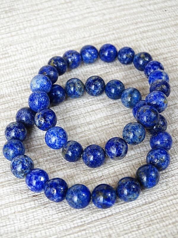 Bracelet perles en lapis lazuli de qualité supérieure Bracelet perles en lapis lazuli de qualité supérieure