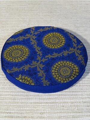 Coussin brodé bleu pour bol tibétain 15 cm