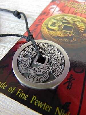 Pendentif Feng Shui Dragon métal