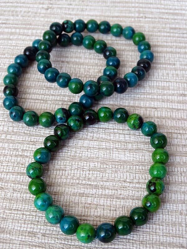 Bracelet perles en Chrysocolle Bracelet perles en Chrysocolle