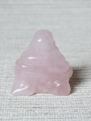 Bouddha en quartz rose 4 cm