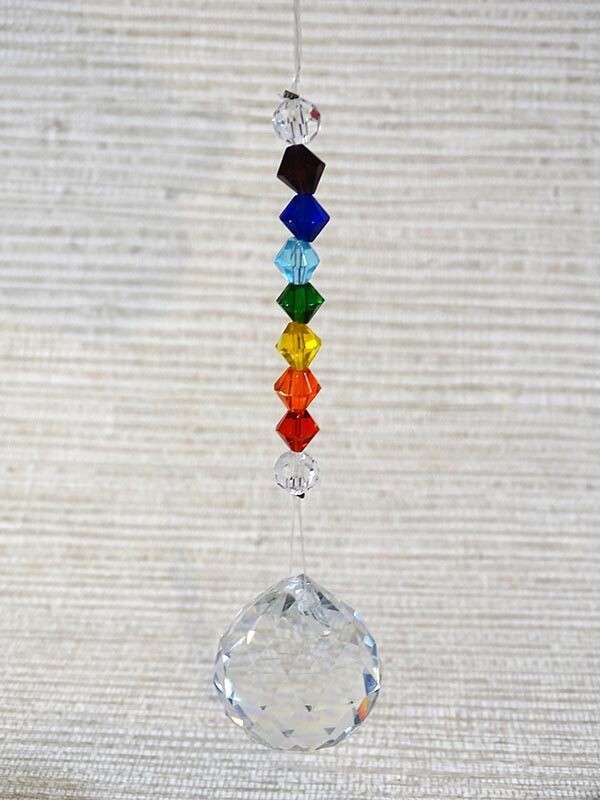 Pendentif Boule De Cristal à Facettes - Bijou Vintage Rare - Modèle 3546