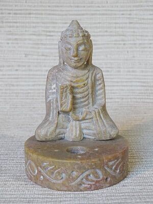 Brule encens Bouddha en stéatite 11 cm