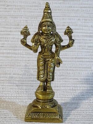 Statuette de Vishnu en bronze de 10,5 cm