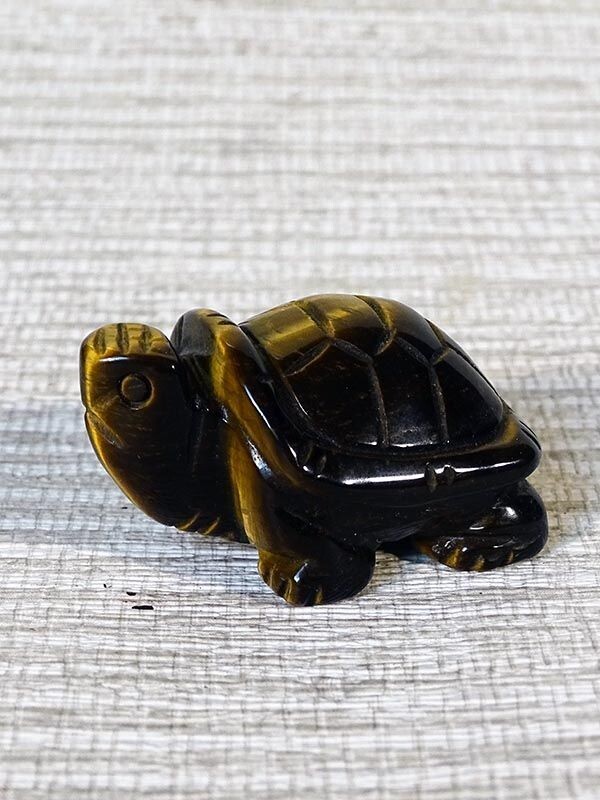 Tortue en Œil de Tigre de 4 cm