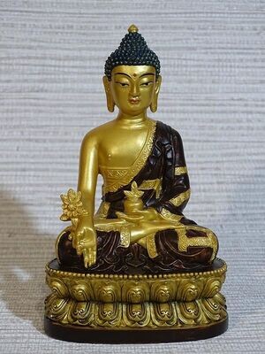 Bouddha médecine en résine 13 cm