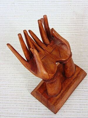 Mains en bois exotique 12 cm