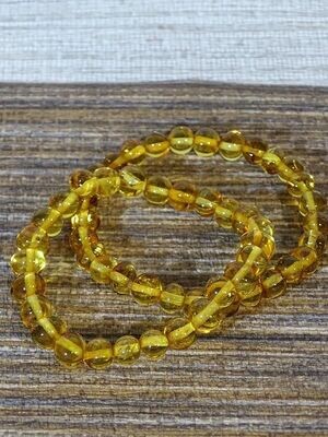 Bracelet en perles d'ambre véritable