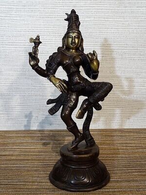 Statue de Shiva Ardhanarishvara en bronze de 31 cm