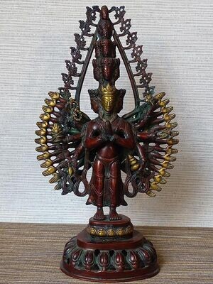 Statue en bronze d'Avalokitésvara de 42 cm