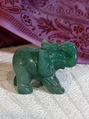 Eléphant en Aventurine de 4 cm Eléphant en Aventurine de 4 cm
