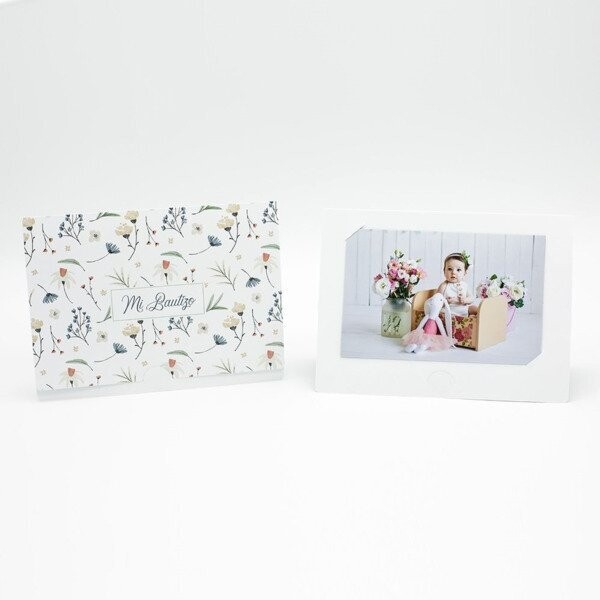 Carpeta 10x15 Floral Bautizo