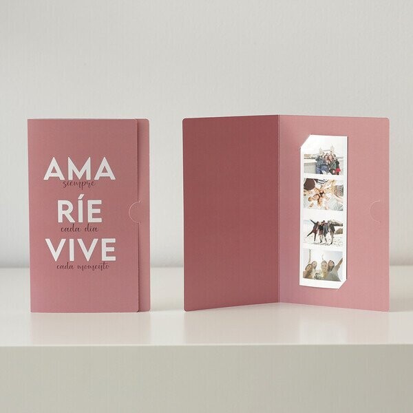 Carpeta Ama, Ríe, Vive + Tira de imán