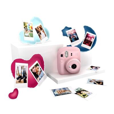 Fujifilm Instax Cámara Instantánea MINI 12 Blossom Pink Kit Best Memories