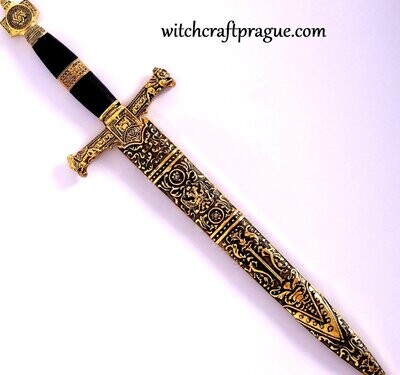 Ritual witchcraft dagger with etching