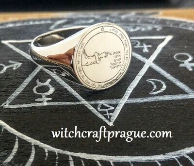 Fourth Pentacle of the Moon seal of Solomon ring