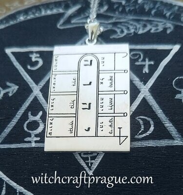 First Pentacle of the moon seal of Solomon, Material: 925 Silver