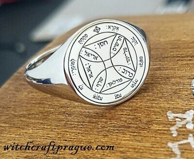 Seventh Pentacle of the Sun seal of Solomon ring ring