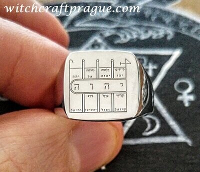 First Pentacle of the Moon seal of Solomon ring