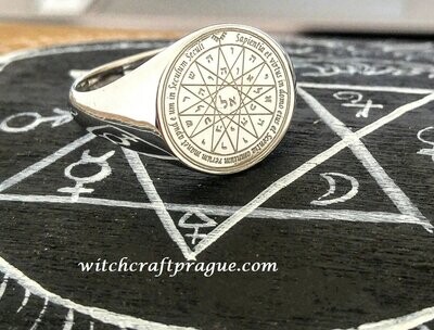 Fourth Pentacle of Mercury seal of Solomon ring
